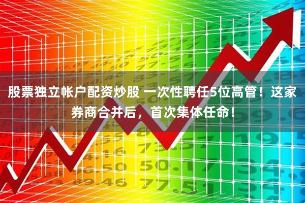 股票独立帐户配资炒股 一次性聘任5位高管！这家券商合并后，首次集体任命！