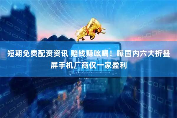 短期免费配资资讯 赔钱赚吆喝！曝国内六大折叠屏手机厂商仅一家盈利